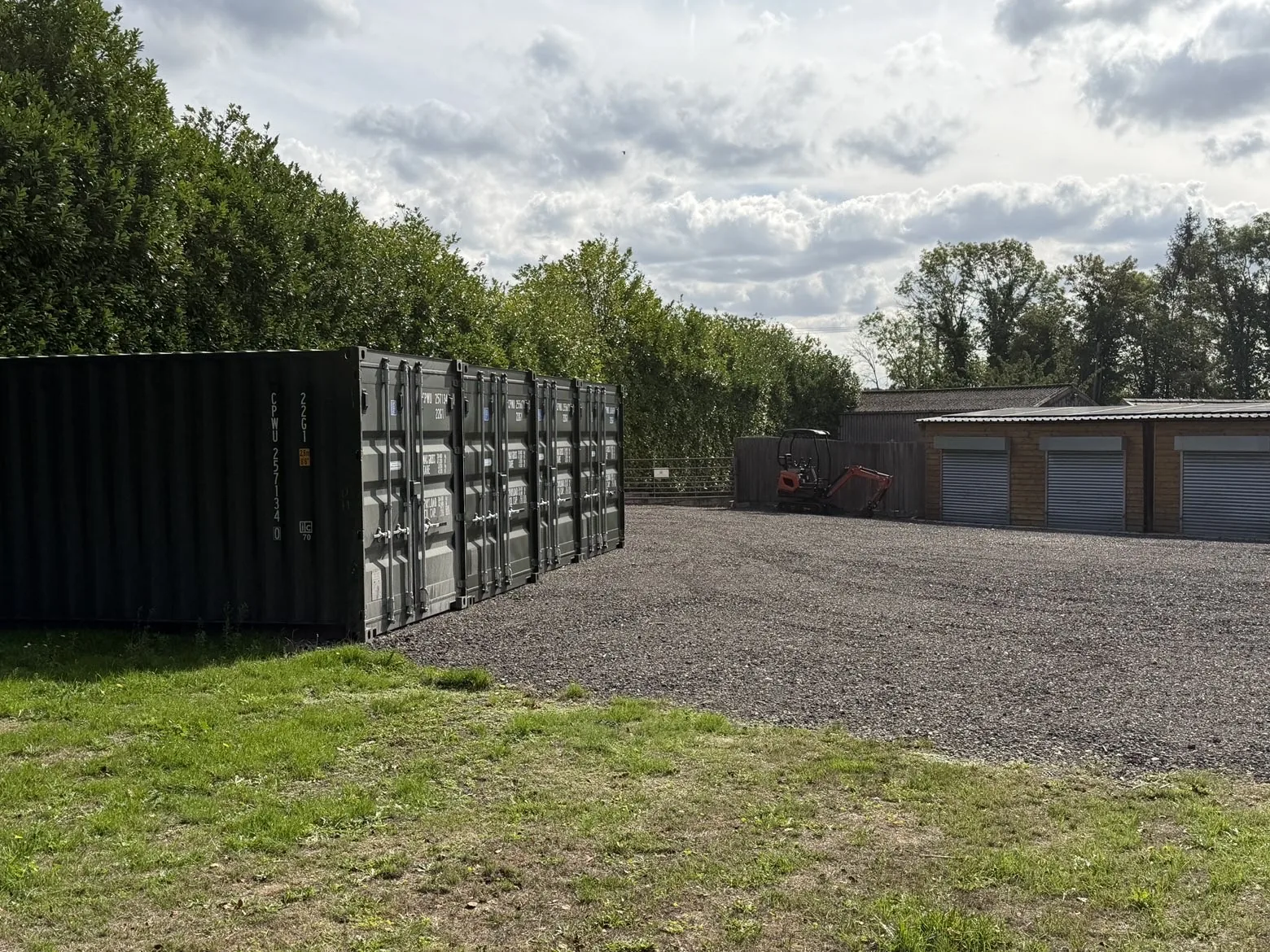Storage containers and roller shutter units at Morris Safe Storage Solutions Newmarket