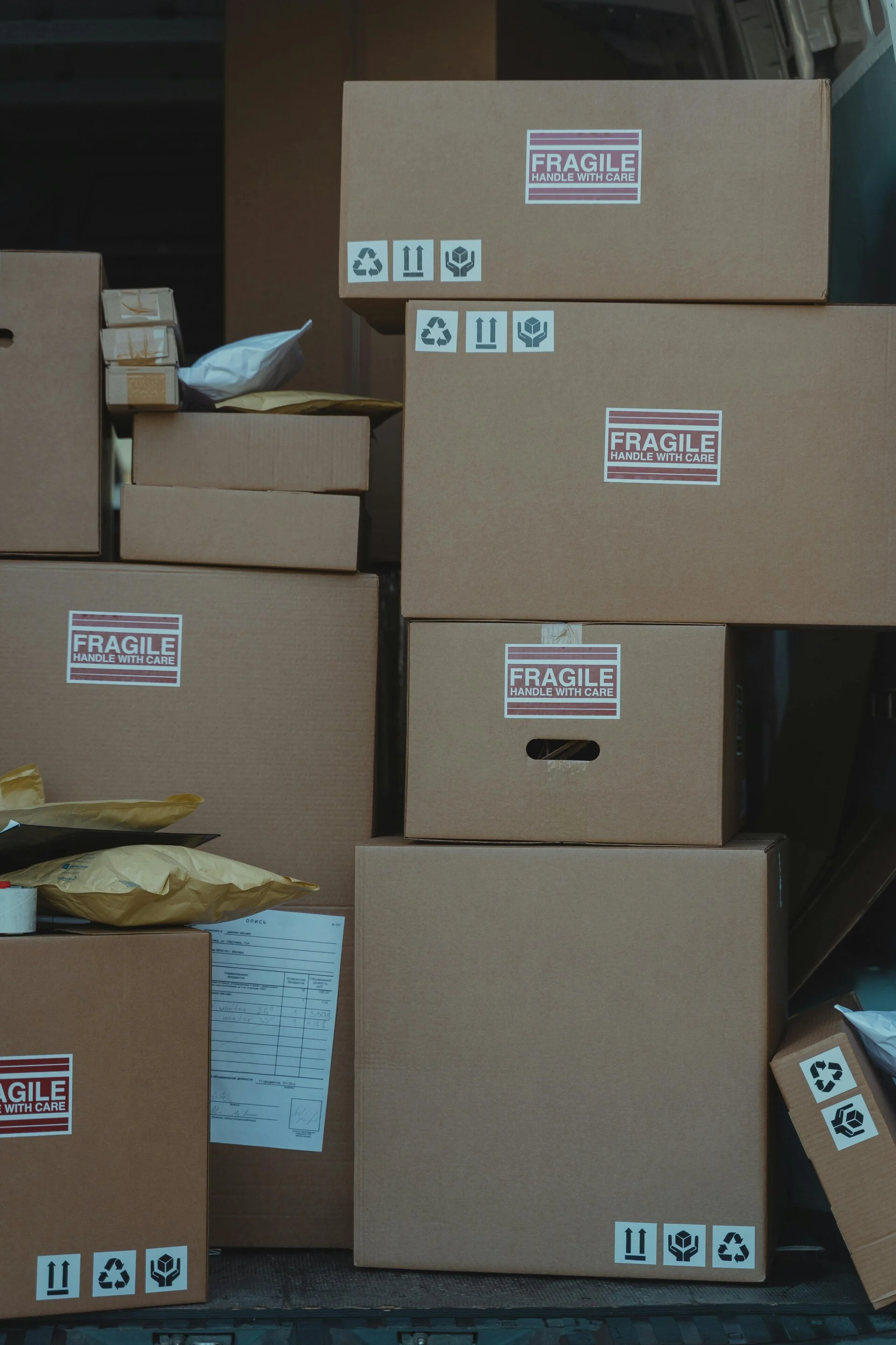 Household boxes ready for storage — Morris Safe Storage Solutions Newmarket